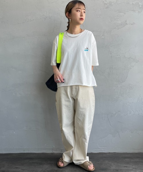 tシャツ 「THE ENDLESS SUMMER/エンドレスサマー」  別注 BUHI ワンポイントロゴプリントTシャツ レディース メンズ THE ENDLESS SUMMER/エンドレスサマー] 別注 BUHI ワンポイント