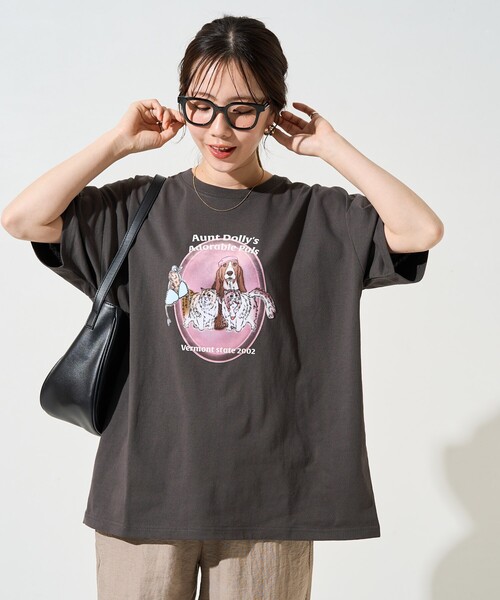2025夏新品　 ヤマダヤVin ドッグモチーフプリントＴシャツ 値下げしました 2025夏新品 ヤマダヤVin ドッグモチーフプリントTシャツ 値下げ