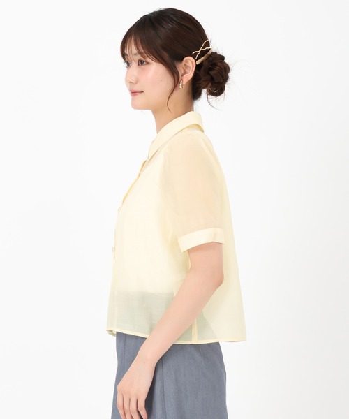 MISCH MASCH ブラウス シャツ 2025春夏新作 シアー半袖シャツ