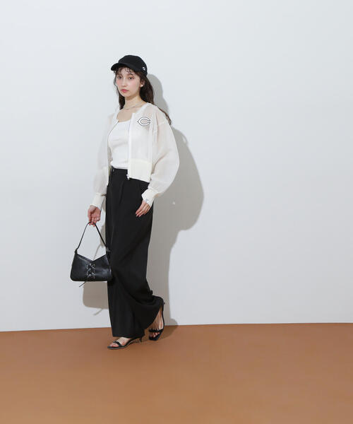 カーディガン 「広島東洋カープ×NBBコラボ」シアーニットブルゾン レディース NATURAL BEAUTY BASIC カーディガン 「広島東洋カープ×NBBコラボ