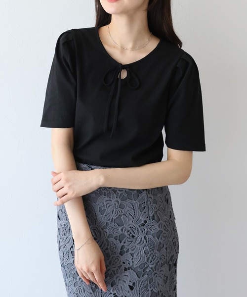 BLUEEAST（ブルーイースト） tシャツ パイピングリボンタックTシャツ