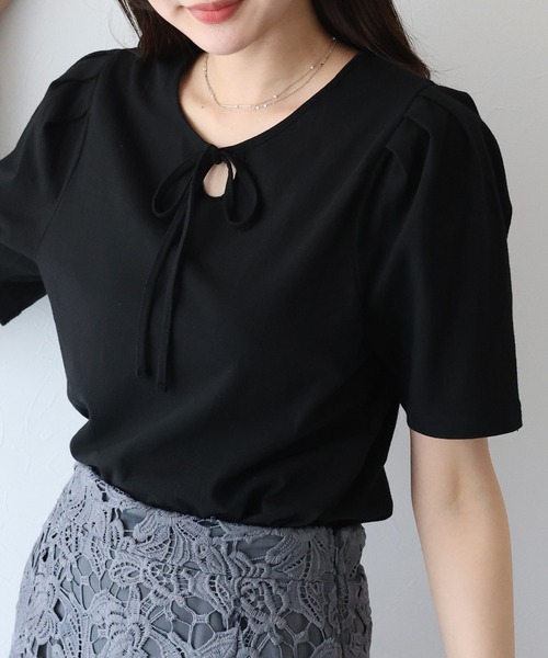 BLUEEAST（ブルーイースト） tシャツ パイピングリボンタックTシャツ
