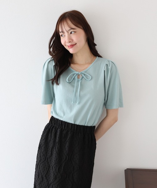 BLUEEAST（ブルーイースト） tシャツ パイピングリボンタックTシャツ