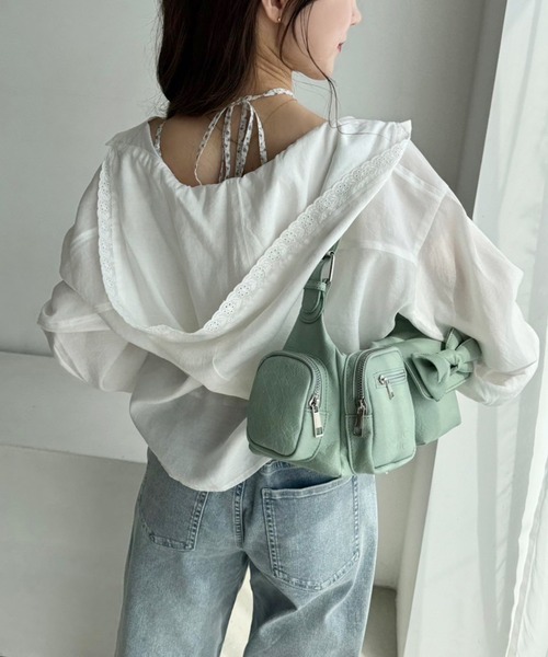 one after another NICE CLAUP ショルダーバッグ バッグ リボン