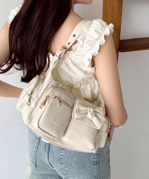 one after another NICE CLAUP ショルダーバッグ バッグ リボン
