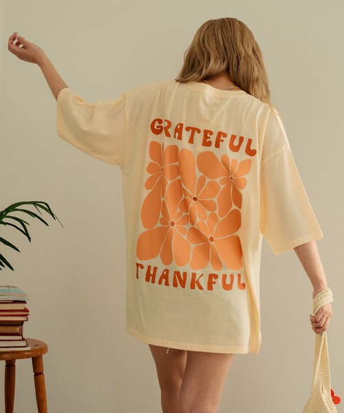anap mimpi（アナップミンピ） tシャツ ヴィンテージ風フラワー