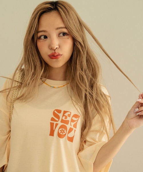 pinponpanpon tシャツ PINPONマネー未使用 anap mimpi（アナップミンピ） tシャツ ヴィンテージ風フラワー