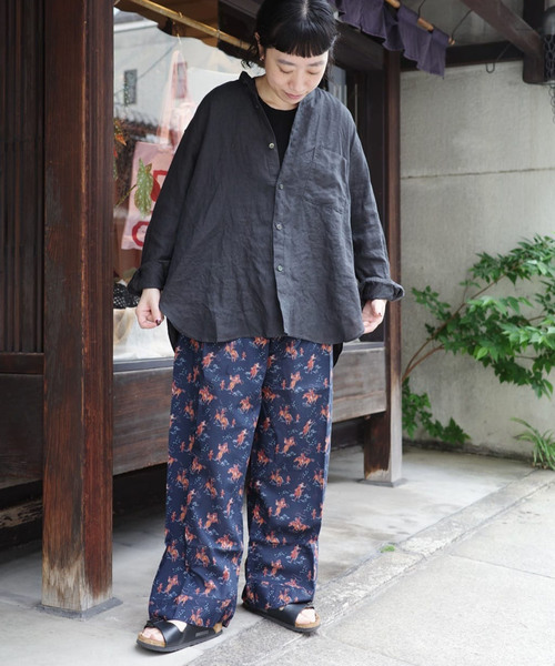 JOURNAL STANDARD LUXE ブラウス シャツ リネン スタンドカラー