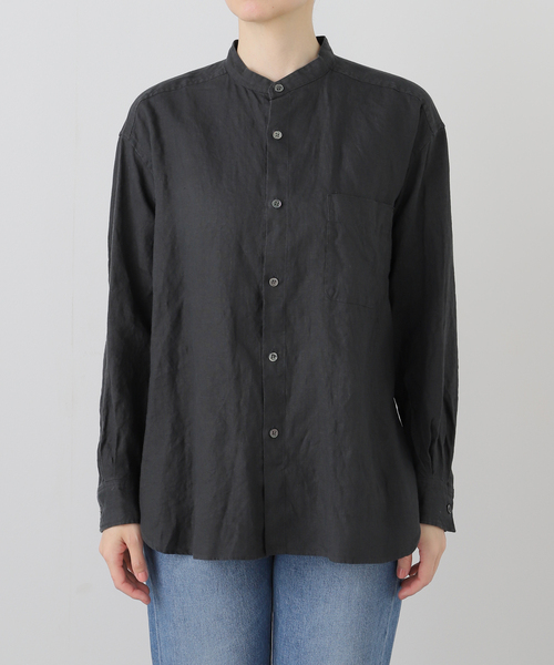 JOURNAL STANDARD LUXE ブラウス シャツ リネン スタンドカラー