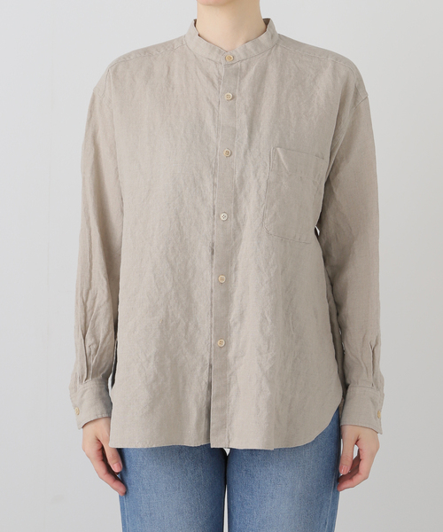 JOURNAL STANDARD LUXE ブラウス シャツ リネン スタンドカラー
