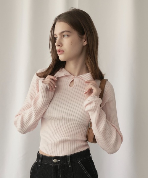 GIUNON タートルネックニット FREE ピンク レディース : ZOZOTOWN