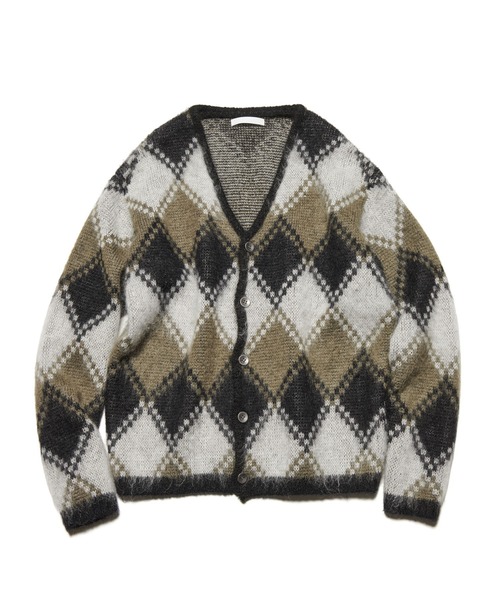 カーディガン MOHAIR ARGYLE CARDIGAN メンズ レディース