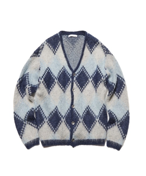 カーディガン MOHAIR ARGYLE CARDIGAN メンズ レディースの画像