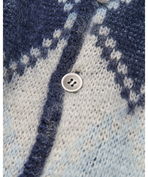 カーディガン MOHAIR ARGYLE CARDIGAN メンズ レディースの画像