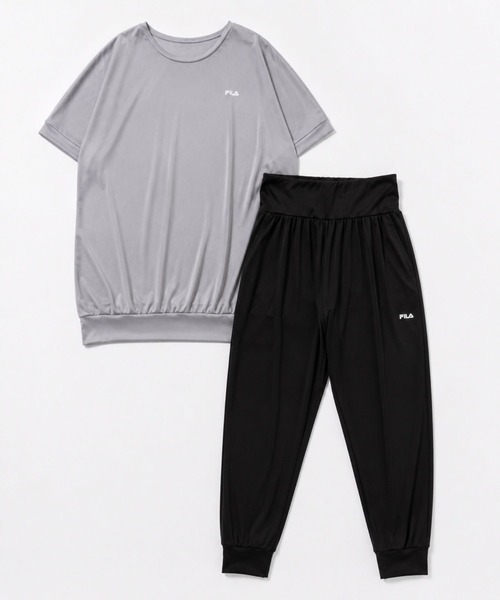 FILA グレー セットアップ M3点セット　ちやこ FILA（フィラ） uvカット ラッシュガード マルチウェイ セットアップ 2
