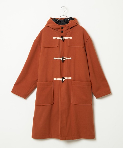 「WEGO」 ダッフルコート MEDIUM ダークオレンジ メンズ_画像5