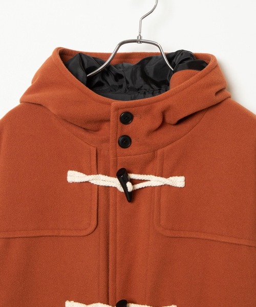 「WEGO」 ダッフルコート MEDIUM ダークオレンジ メンズ_画像6