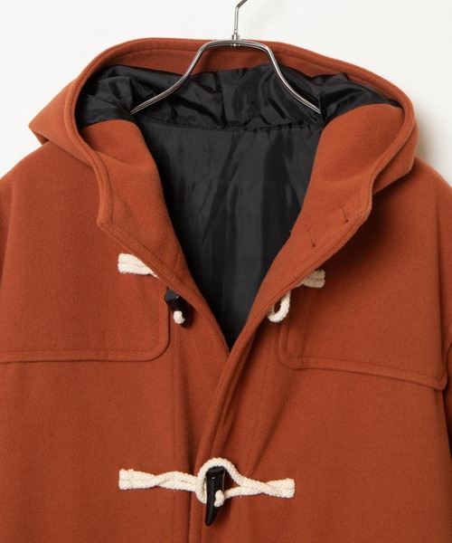 「WEGO」 ダッフルコート MEDIUM ダークオレンジ メンズ_画像7