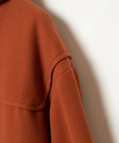 「WEGO」 ダッフルコート MEDIUM ダークオレンジ メンズ_画像9