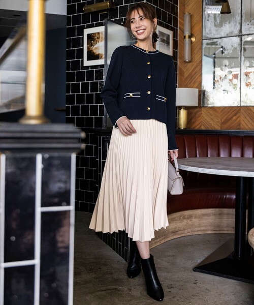 ANY SIS（エニィスィス） スカート ウーステッドエステル プリーツ