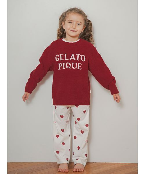 gelato pique（ジェラートピケ） パジャマ 「KIDS」ハート柄ロング