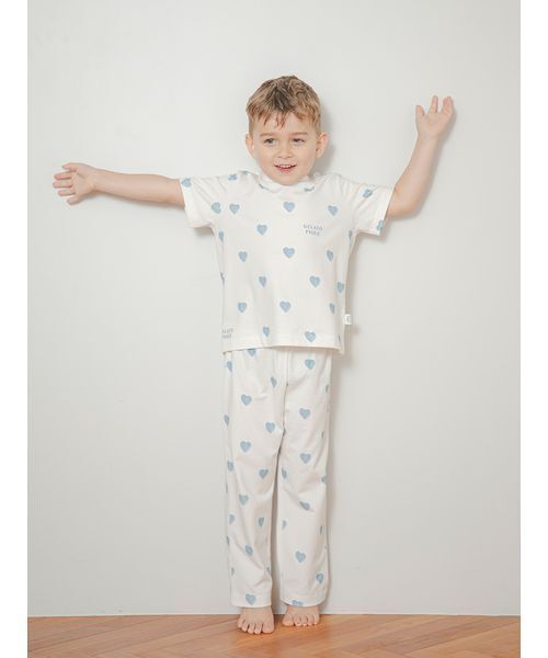 gelato pique（ジェラートピケ） パジャマ 「KIDS」ハート柄ロング