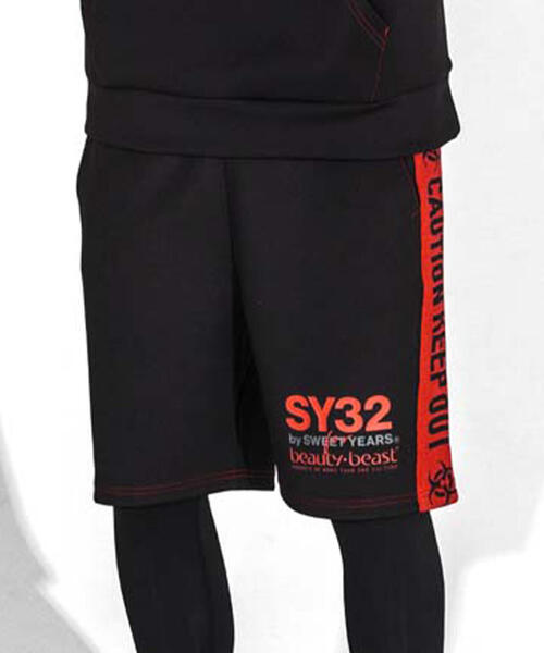 SY32 BY SWEET YEARS ジオメトリックショートパンツ STRETCH SOFT DOUBLE CLOTH ショートパンツ【SY-32】 | メンズ