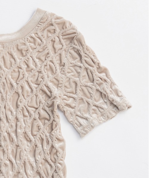 MAISON SPECIAL（メゾンスペシャル） tシャツ 半袖 Velor Shirring