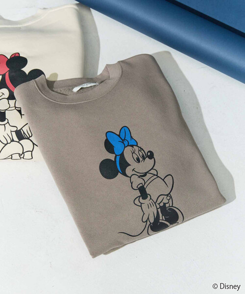 トレーナー スウェット 限定展開　別注/Minnie Mouse/ミニーマウス/前後 プリント vintage 加工 スウェット レディース | FREAK'S STORE | 03