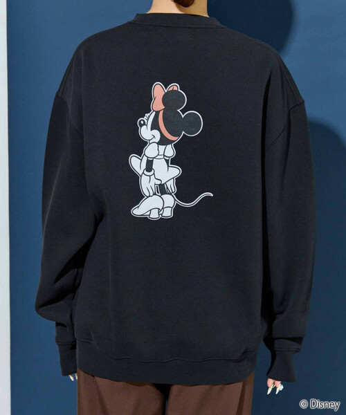 トレーナー スウェット 限定展開　別注/Minnie Mouse/ミニーマウス/前後 プリント vintage 加工 スウェット レディース | FREAK'S STORE | 15