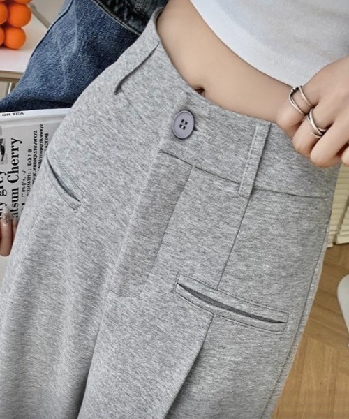LABELESS レイブレス タック入り　スウェットパンツ ベルトループ LADY LIKE（レディライク） スウェットパンツ ジャージ ベルトループ
