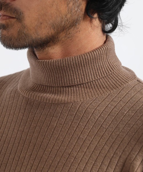 「TETE HOMME」 タートルネックニット X-LARGE ベージュ メンズ_画像7