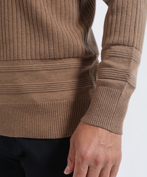 「TETE HOMME」 タートルネックニット X-LARGE ベージュ メンズ_画像8