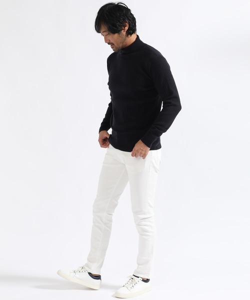「TETE HOMME」 タートルネックニット X-LARGE ベージュ メンズ_画像9