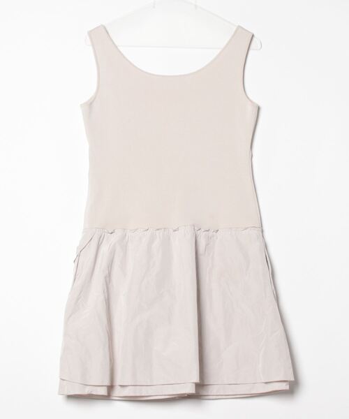 FOXEY BOUTIQUE ドッキング ワンピース 40 チェック フォクシー FOXEY BOUTIQUE 「FOXEY BOUTIQUE」 ドッキングワンピース 40 ベージュ