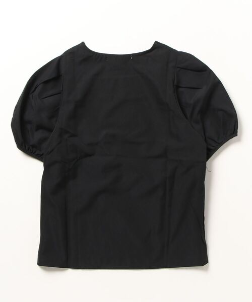 「Dream garden」 半袖ブラウス L ブラック レディース_画像2