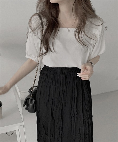 「Dream garden」 半袖ブラウス L ブラック レディース_画像3