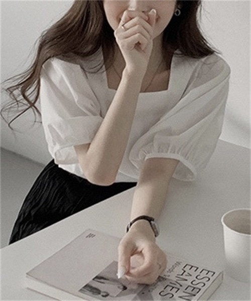 「Dream garden」 半袖ブラウス L ブラック レディース_画像5