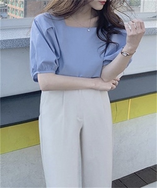 「Dream garden」 半袖ブラウス L ブラック レディース_画像8