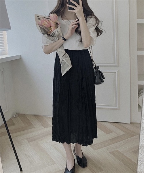 「Dream garden」 半袖ブラウス L ブラック レディース_画像9