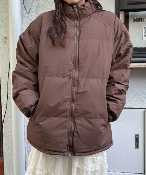 link lot ダウンジャケット ダウン ベーシックスタンドネック中綿