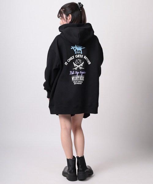 ランバン フーデット ジップアップ コート パーカー ブラック 48 18AW