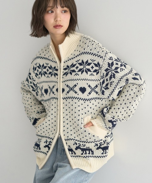 定価24800円ダファーカウチンニットカーディガンＭ earth music&ecology（アース ミュージック＆エコロジー