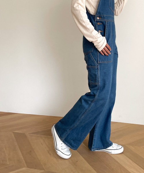 CANAL JEAN」 「ya-ya」オーバーオール X-SMALL インディゴブルー
