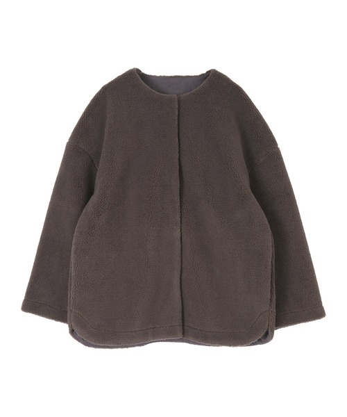 「titivate」 ノーカラーコート M パープル レディース_画像2