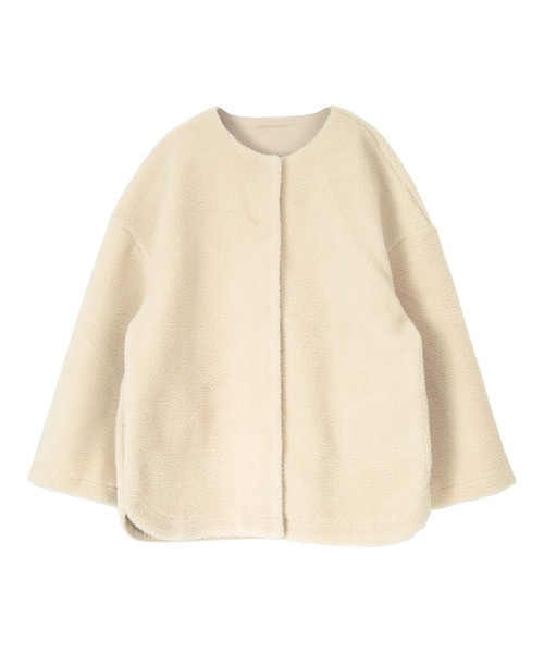 「titivate」 ノーカラーコート M パープル レディース_画像7