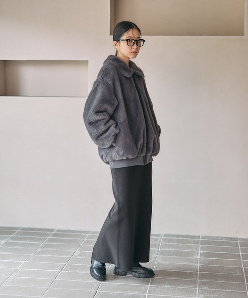 LEPSIM（レプシィム） ブルゾン アウター ミンク風ファーブルゾン