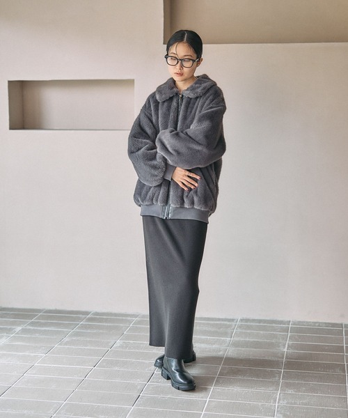 LEPSIM（レプシィム） ブルゾン アウター ミンク風ファーブルゾン