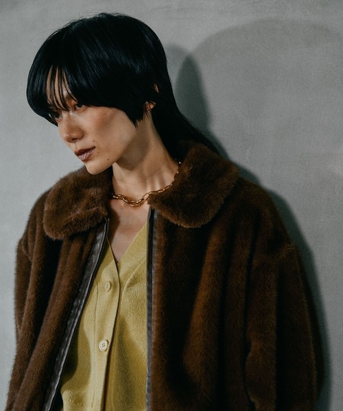 LEPSIM（レプシィム） ブルゾン アウター ミンク風ファーブルゾン