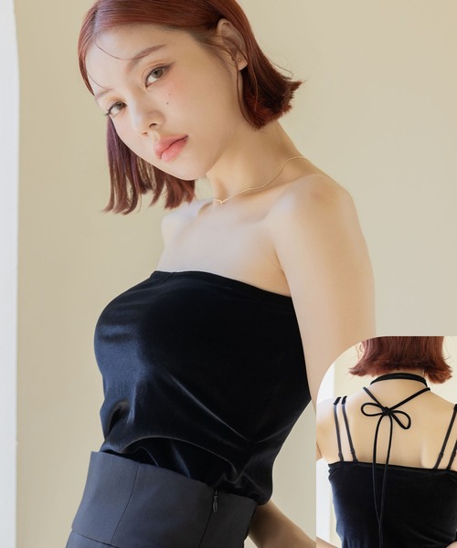 tu-hacci（ツーハッチ） キャミソール 1.5倍盛って魅せるベロアブラ